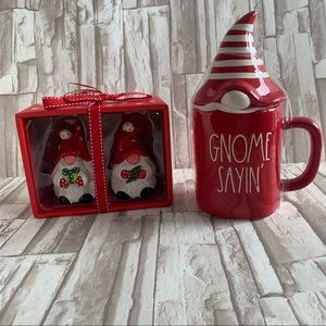 Rae Dunn Gnome Sayin’ Mug and Blue Sky Salt & Pepper Shakers